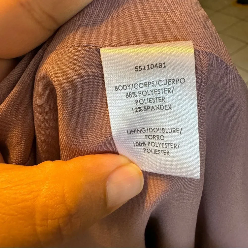 NWT KAY UNGER Size 4 Anya Asymmetric Crepe Midi-Dress - Mink color